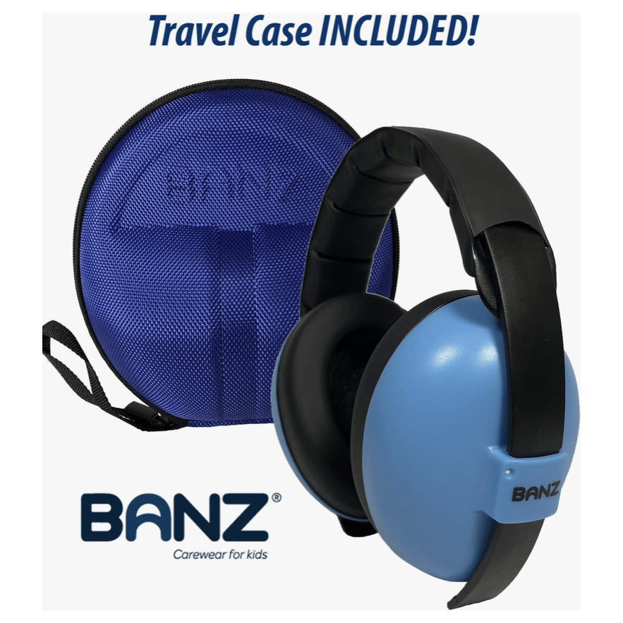 Banz Baby Earmuffs with Zeecase Accessory BANZ Carewear for Kids Sky Blue  