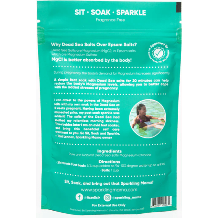 Sparkling Mama Dead Sea Salt Foot and Bath Soak Natural Toiletries Sparkling Mama   