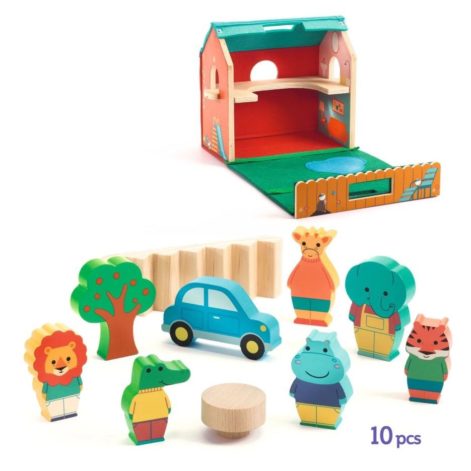 Djeco SoftiHouse Wooden House Set Magnet Toys Djeco