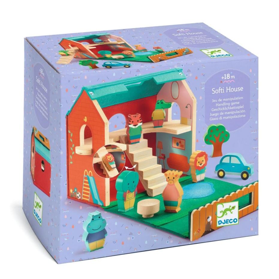 Djeco SoftiHouse Wooden House Set Magnet Toys Djeco