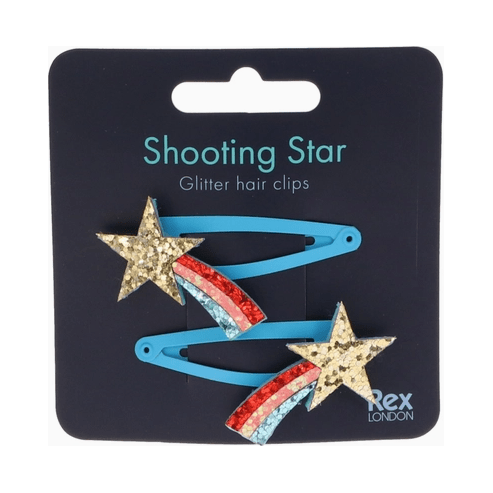 Rex London Children's- Shooting Star Glitter Hair Clips (Set of 2) Accessory Rex London   