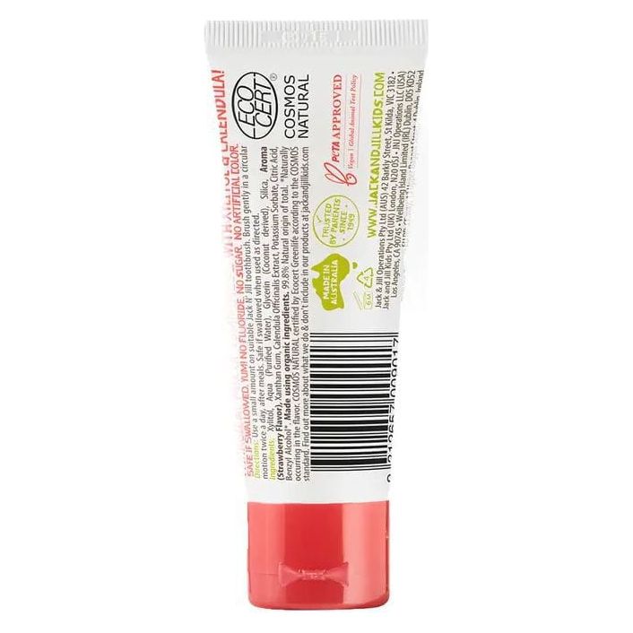 Jack N' Jill Natural Tooth Buddy Pack- Strawberry + Kids Toothbrush Natural Toiletries Jack N' Jill