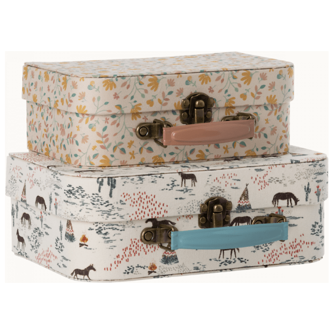 Maileg Suitcases With Fabric- 2 Piece Set Suitcase Maileg   