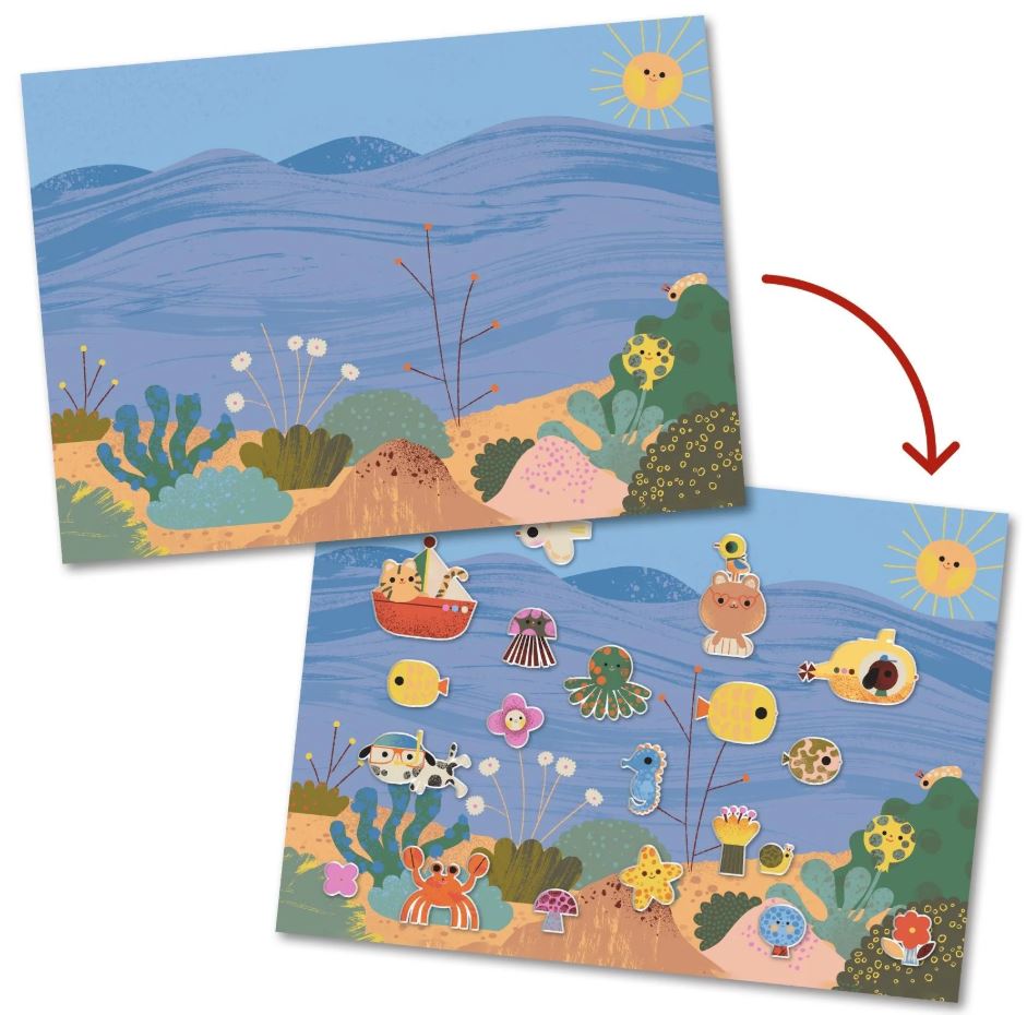 Djeco Summertime Repositionable Stickers