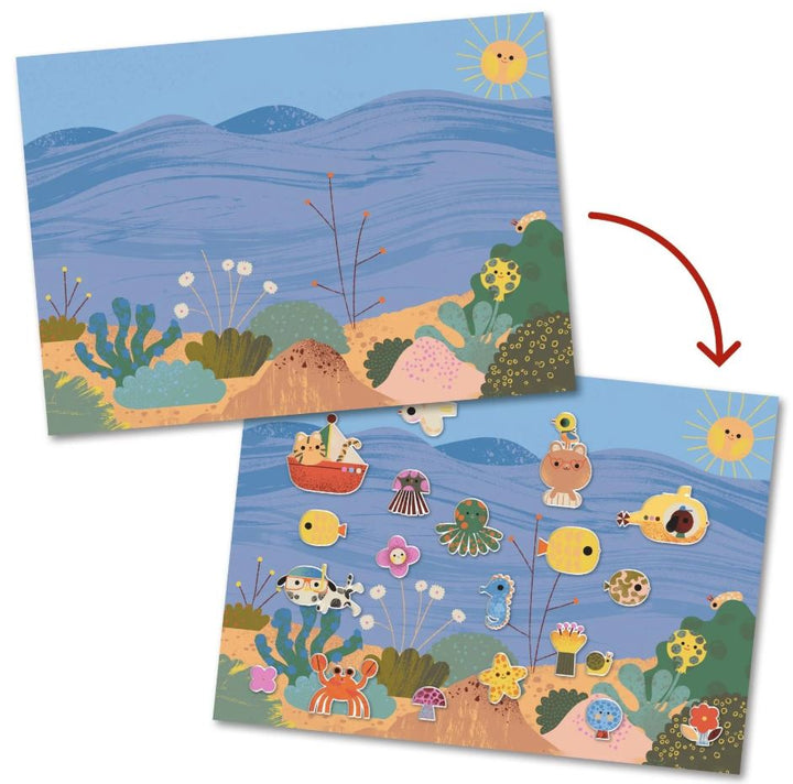 Djeco Summertime Repositionable Stickers