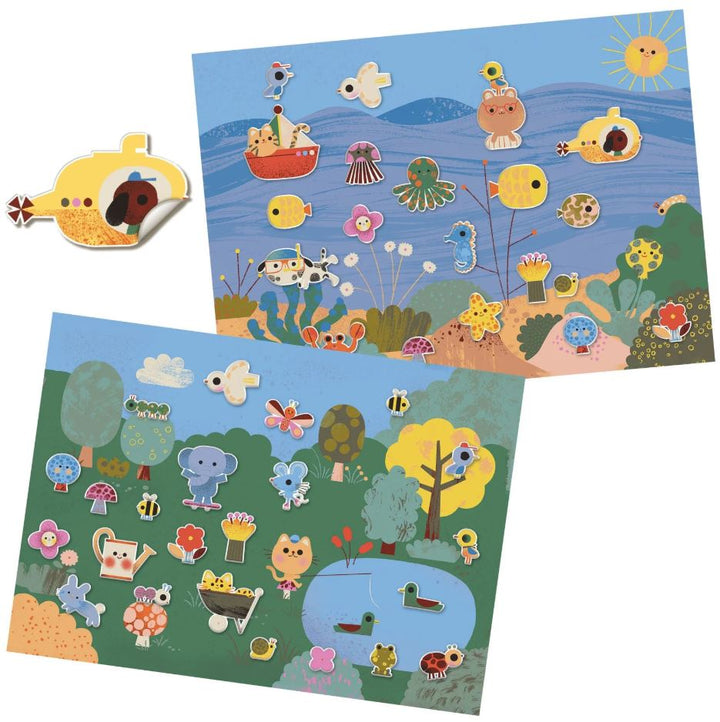 Djeco Summertime Repositionable Stickers