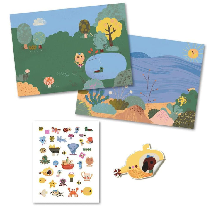 Djeco Summertime Repositionable Stickers