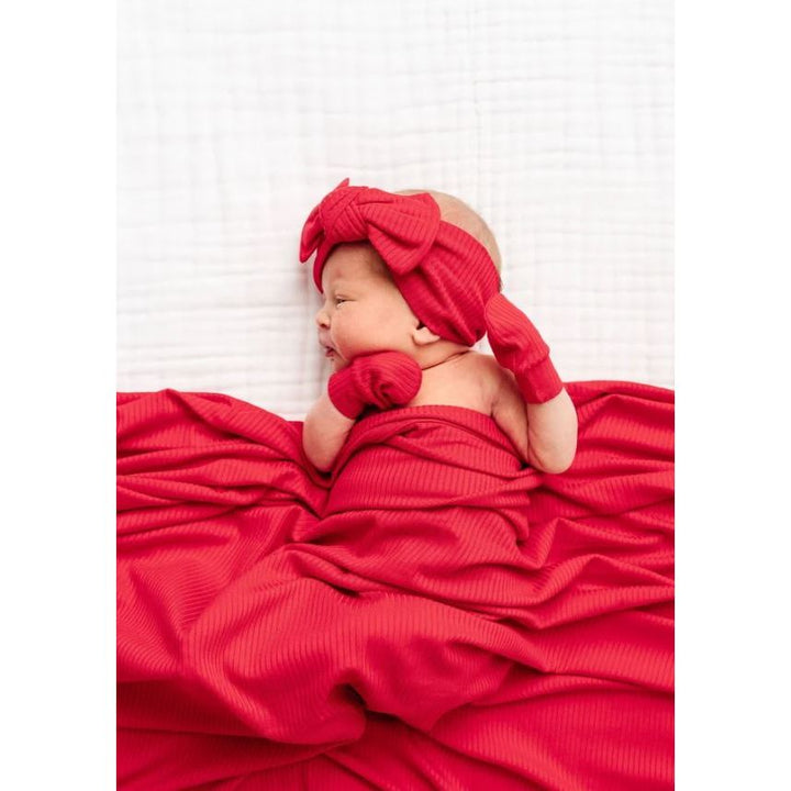 Lou Lou &amp; Company Ribbed Swaddle- Sterling