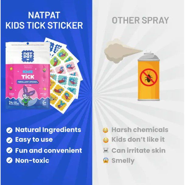 The Natural Patch Company Trailpatch - Tick Repellent Stickers For Kids Natural Toiletries The Natural Patch Company