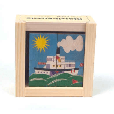 Atelier Fischer 4 Cube Puzzle Transportation Wooden Toys Atelier Fischer Switzerland   