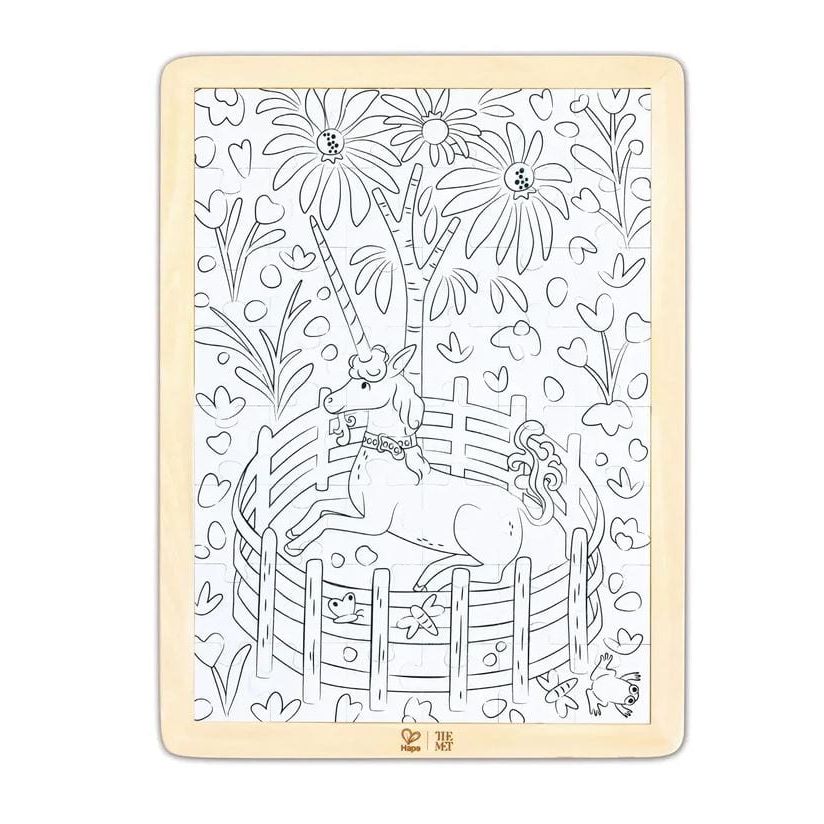 Hape - The Met - Unicorn in a Garden Puzzle Puzzles Hape