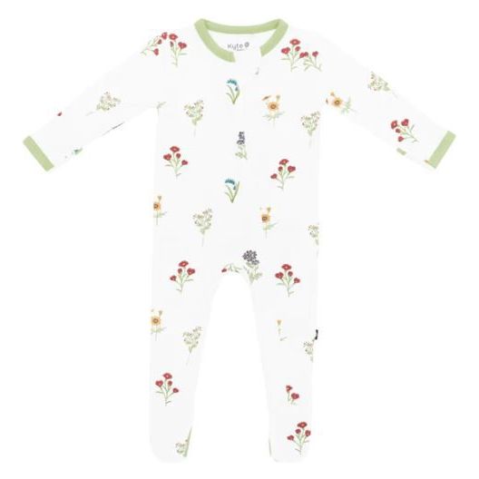 Kyte Baby Zippered Footie Prints Footie Kyte Baby NB Wildflower