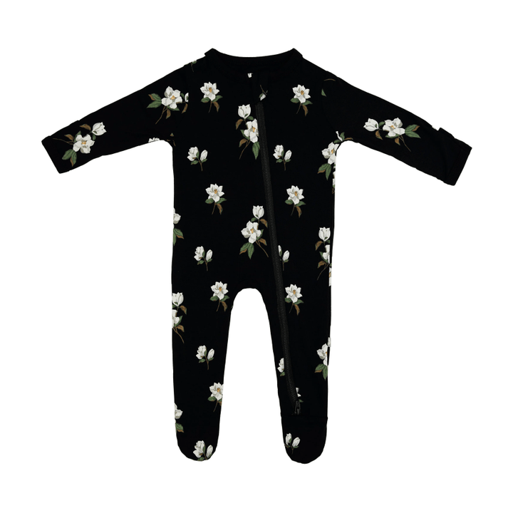 Kyte Baby Zippered Footie 2023 Footie Kyte Baby NB Midnight Magnolia 