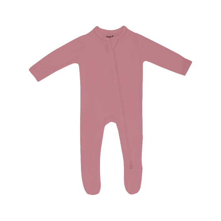 Kyte Baby Zippered Footie Solids Footie Kyte Baby Preemie Dusty Rose