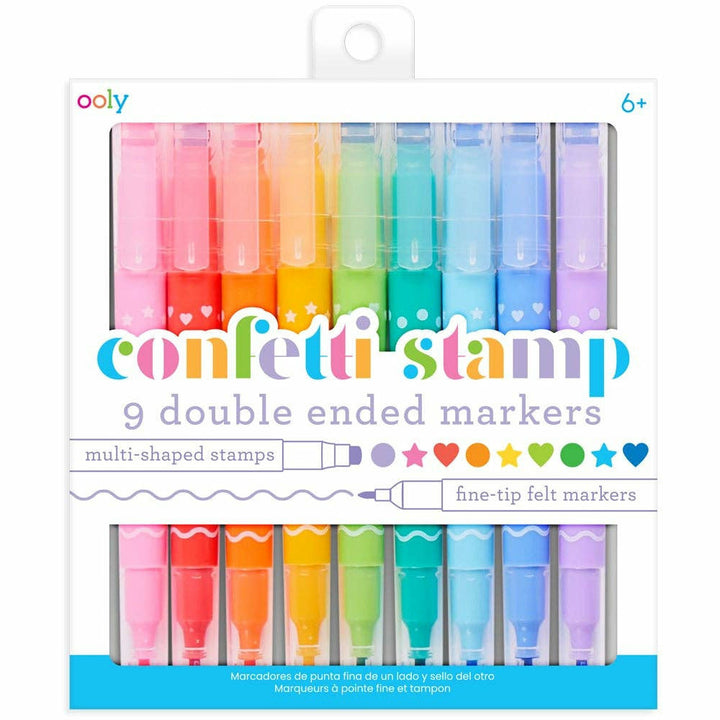 Ooly Confetti Stamp Double-Ended Markers Markers Ooly   