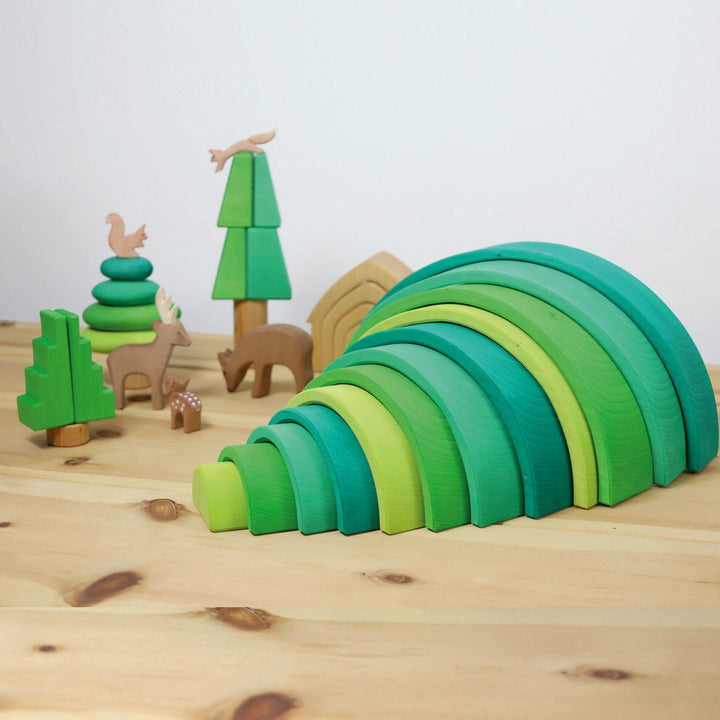 Grimm's Large Rainbow Forest Green Toddler And Pretend Play Grimm's   