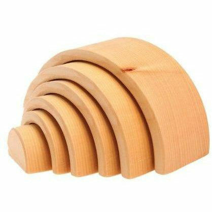 Grimm's 6 Piece Rainbow Natural Wooden Toys Grimm's   
