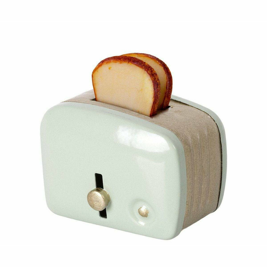 Maileg Toaster & Bread- Mint Dollhouses and Access. Maileg   