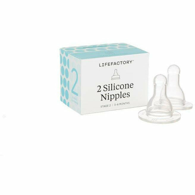 Lifefactory Bottle Nipples - 2 Pack Bottles & Sippies Lifefactory Stage 2 (3-6 months)  