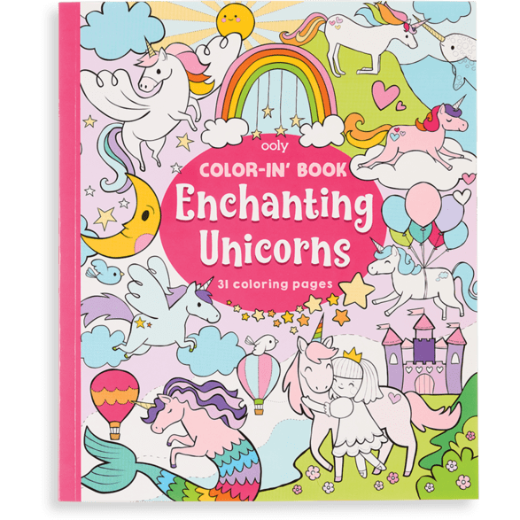 Ooly Color-In' Book: Enchanting Unicorns Color-In Book Ooly   