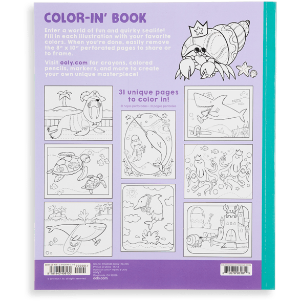 Ooly Color-In' Book: Outrageous Oceans Color-In Book Ooly   