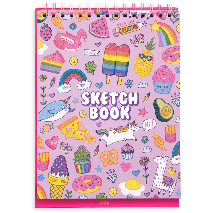 Ooly Sketch and Show Standing Sketchbook - Cute Doodle World