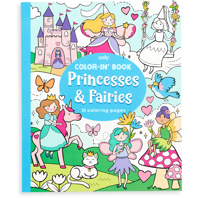 Ooly Color-In' Book: Princesses & Fairies Color-In Book Ooly   