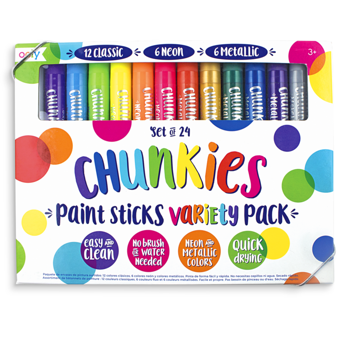 Ooly Chunkies Paint Sticks Variety Pack: Set of 24 Paint Ooly   
