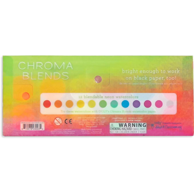 Ooly Chroma Blends Watercolor Paint Set: Neon Paint Ooly   