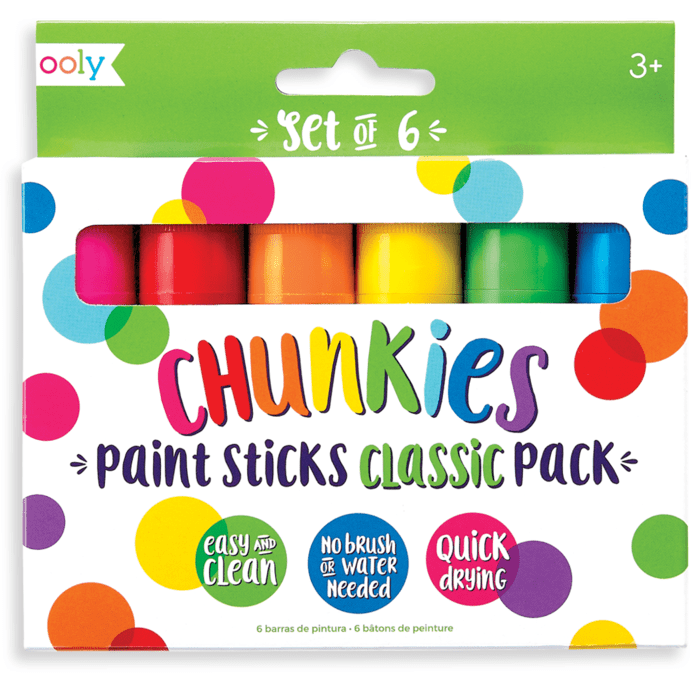 Ooly Chunkies Paint Sticks- Classic Pack: Set of 6 Paint Ooly   