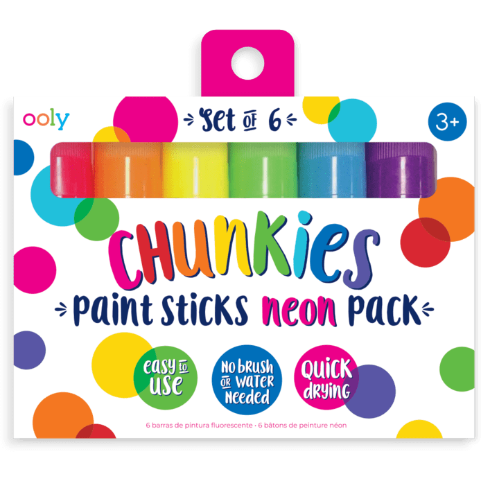 Ooly Chunkies Paint Sticks- Neon Pack: Set of 6 Paint Ooly   