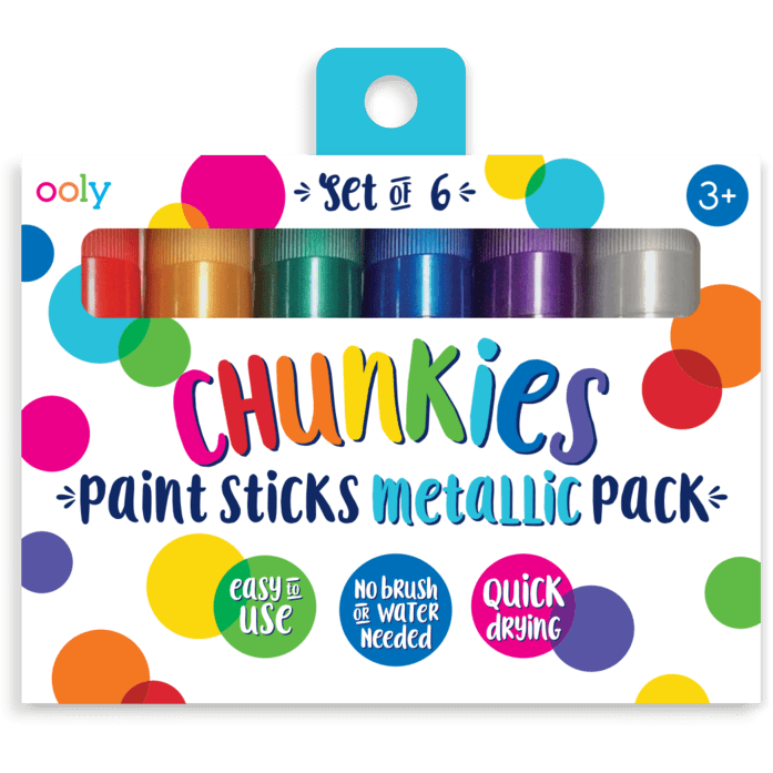 Ooly Chunkies Paint Sticks- Metallic Pack: Set of 6 Paint Ooly   