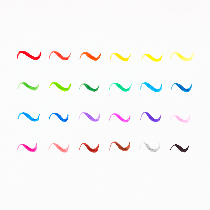 Ooly Brilliant Brush Markers Set of 24 Markers Ooly   