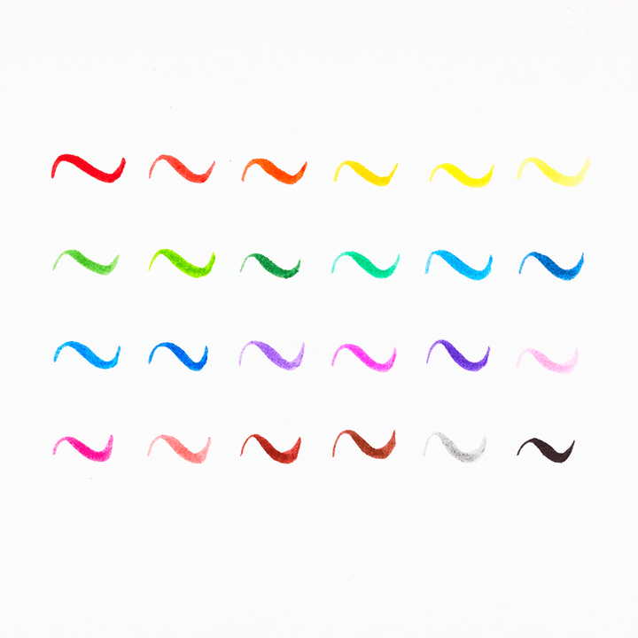Ooly Brilliant Brush Markers Set of 24 Markers Ooly   
