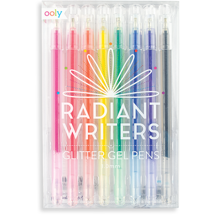 Ooly Radiant Writers Glitter Gel Pens: Set of 8 Markers Ooly   
