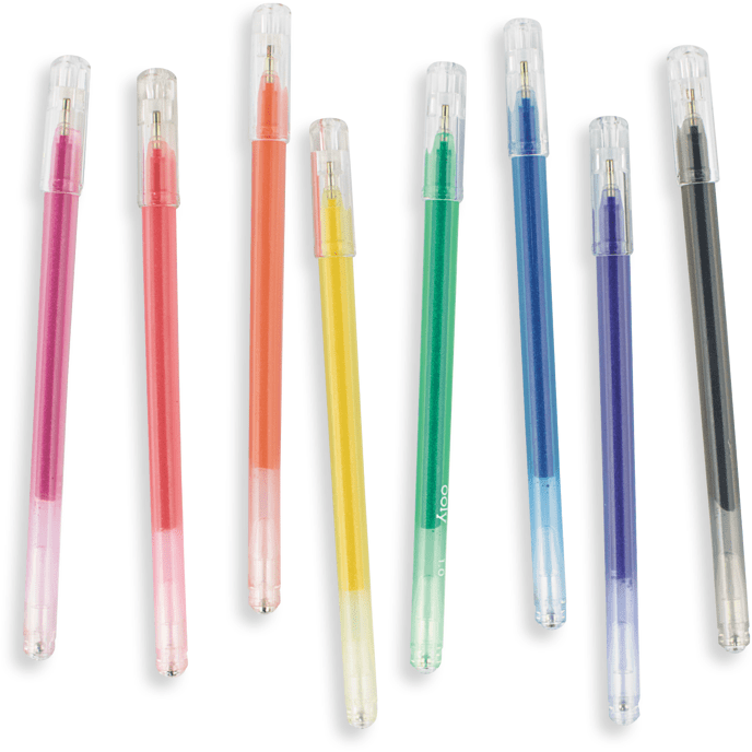 Ooly Radiant Writers Glitter Gel Pens: Set of 8 Markers Ooly   