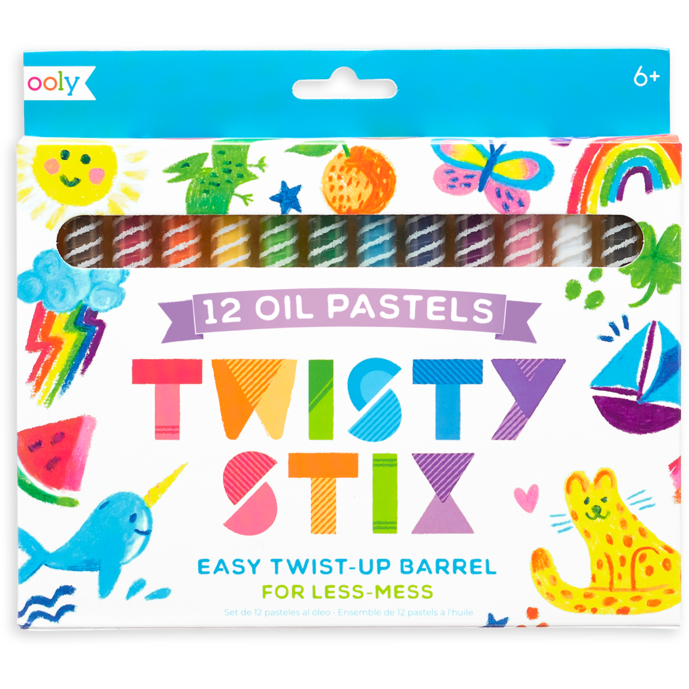 Ooly Twisty Stix Oil Pastels: Set of 12 Pastels Ooly   