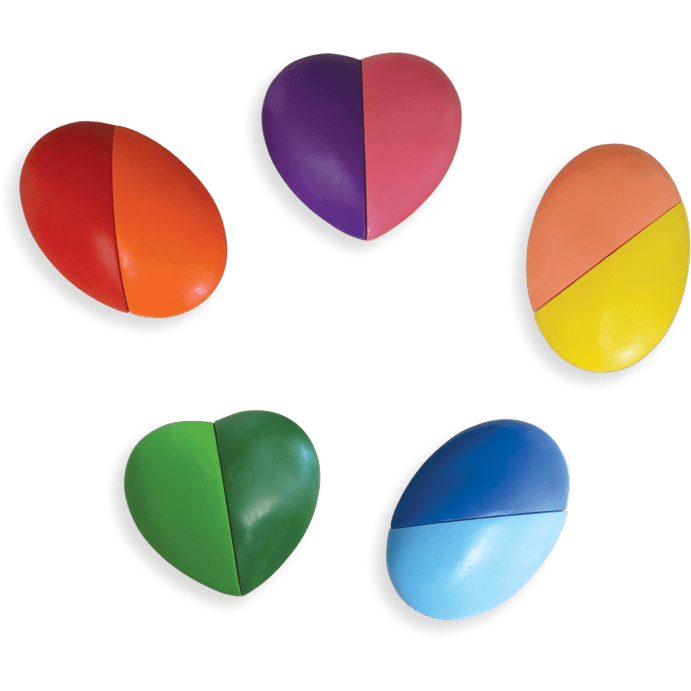 Ooly Heart Ring Crayons - Set of 6