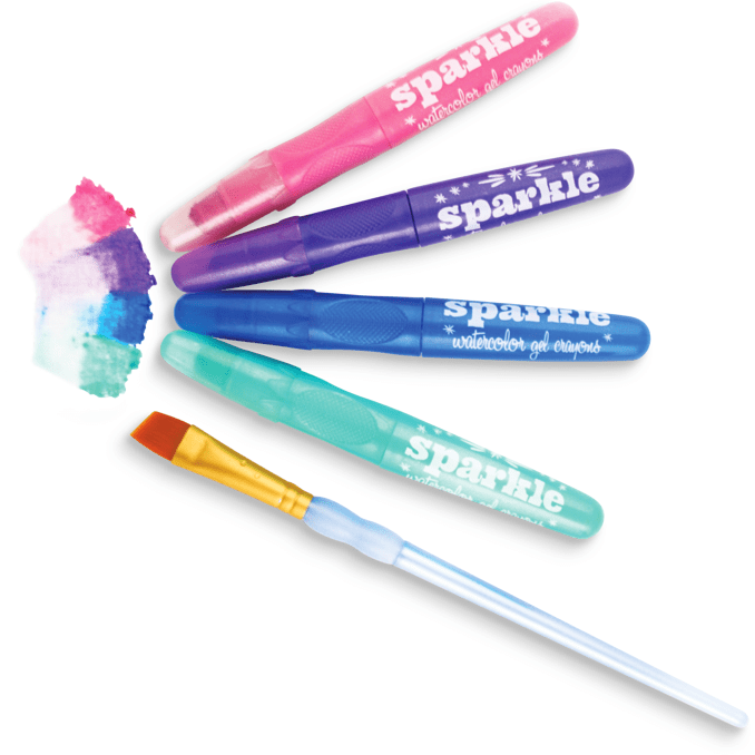 Ooly Rainbow Sparkle Watercolor Gel Crayons: Set of 12 Crayons Ooly   