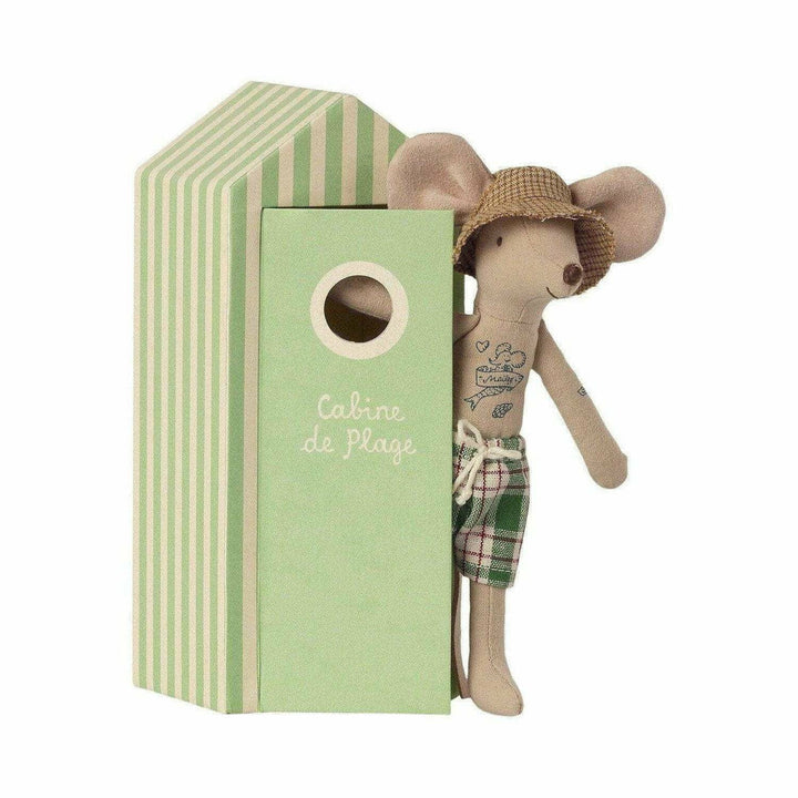 Maileg Beach Dad in Cabin de Plage Mice Maileg   