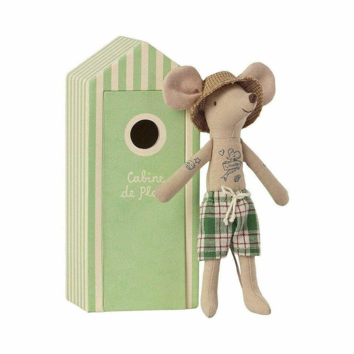 Maileg Beach Dad in Cabin de Plage Mice Maileg   