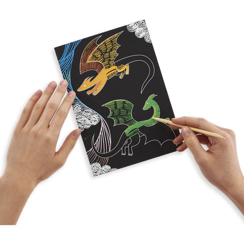 Ooly Scratch & Scribble Art Kit- Fantastic Dragons Art Kit Ooly   