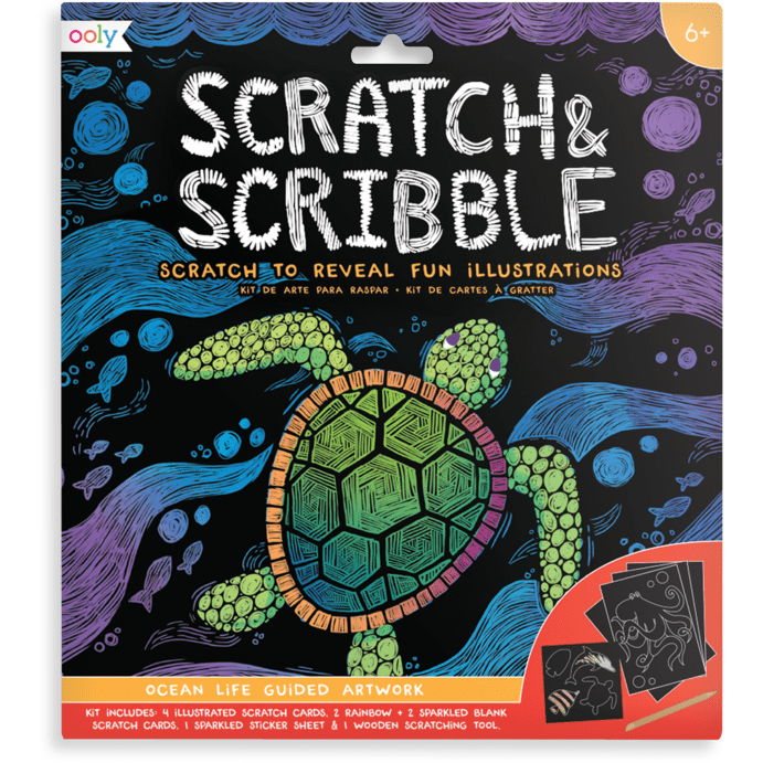 Ooly Scratch & Scribble Art Kit- Ocean Life Art Kit Ooly   
