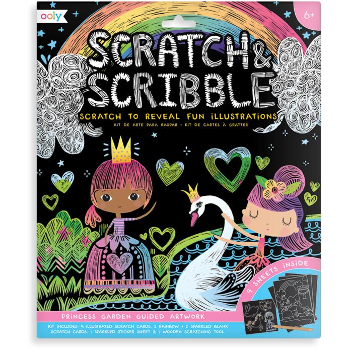 Ooly Scratch & Scribble Art Kit- Princess Garden Art Kit Ooly   