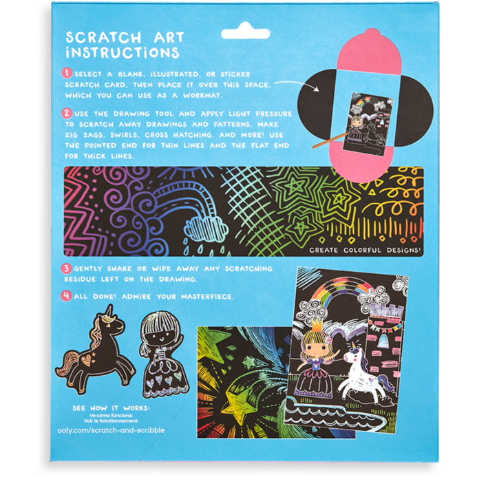 Ooly Scratch & Scribble Art Kit- Princess Garden Art Kit Ooly   