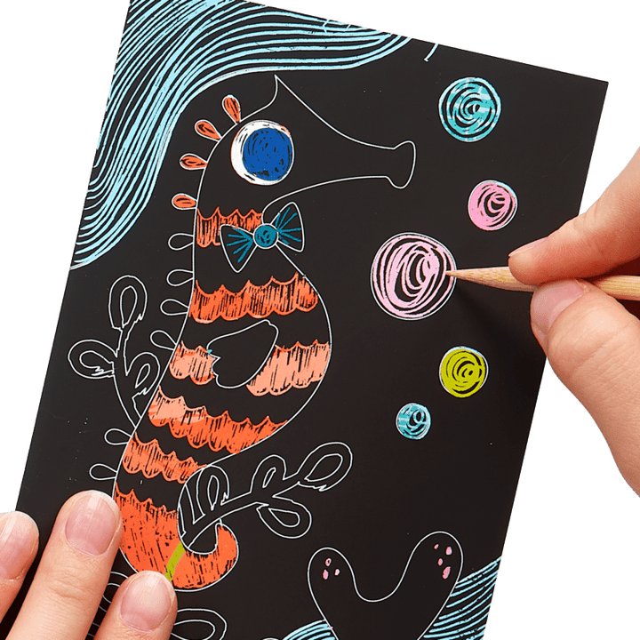 Ooly Mini Scratch & Scribble Art Kit- Friendly Fish Art Kit Ooly   