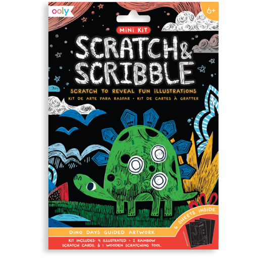 Ooly Mini Scratch & Scribble Art Kit- Dino Days Art Kit Ooly   
