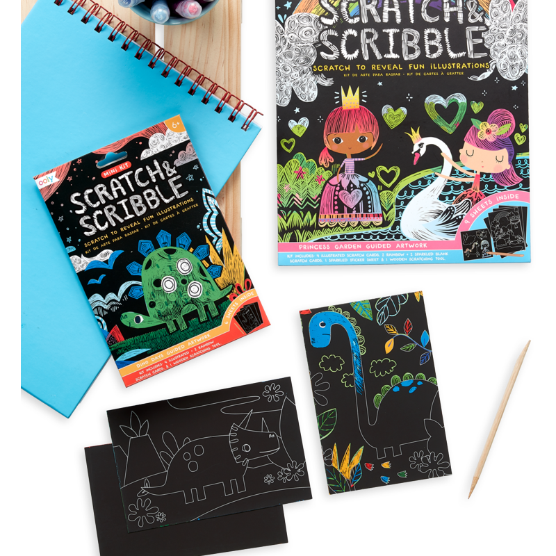 Mini Scratch & Scribble Art Kit - Funtastic Friends