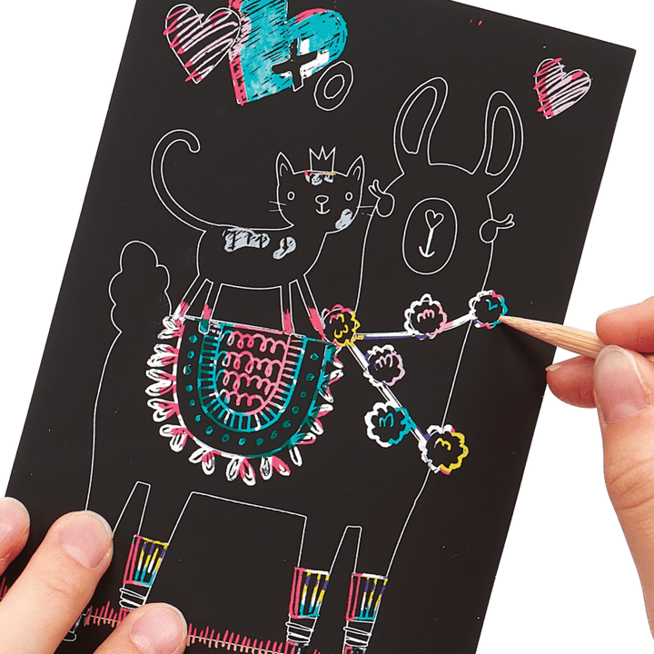 Ooly Mini Scratch & Scribble Art Kit- Funtastic Friends Art Kit Ooly   