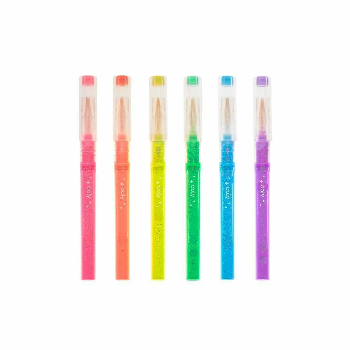 ooly oh my glitter! liquid neon glitter highlighters - Little